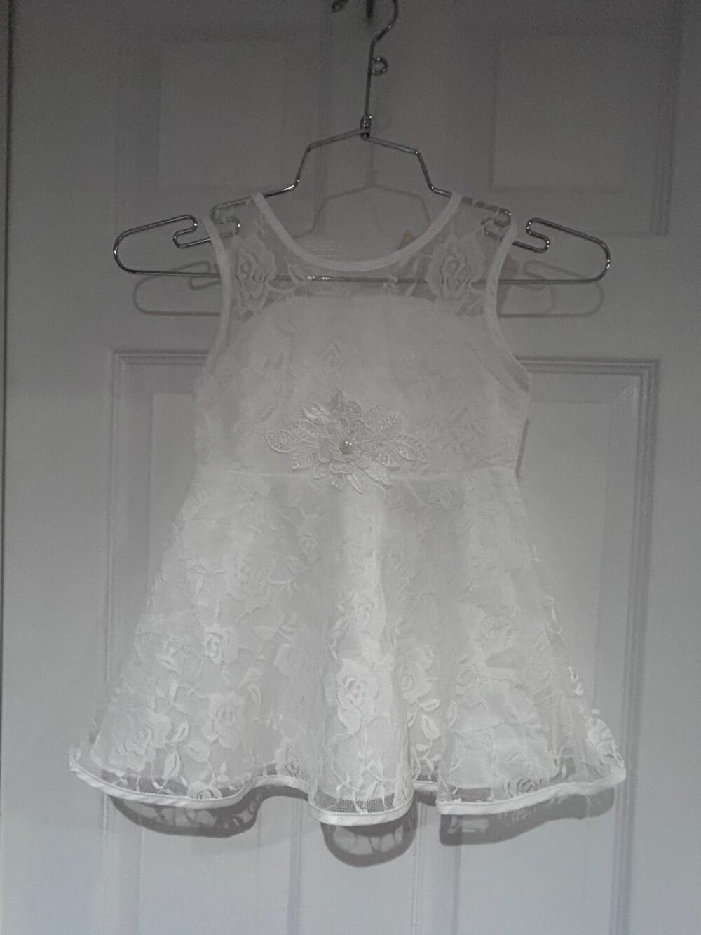 Little Girl's White Floral Lace Special Occasion Dress 90
